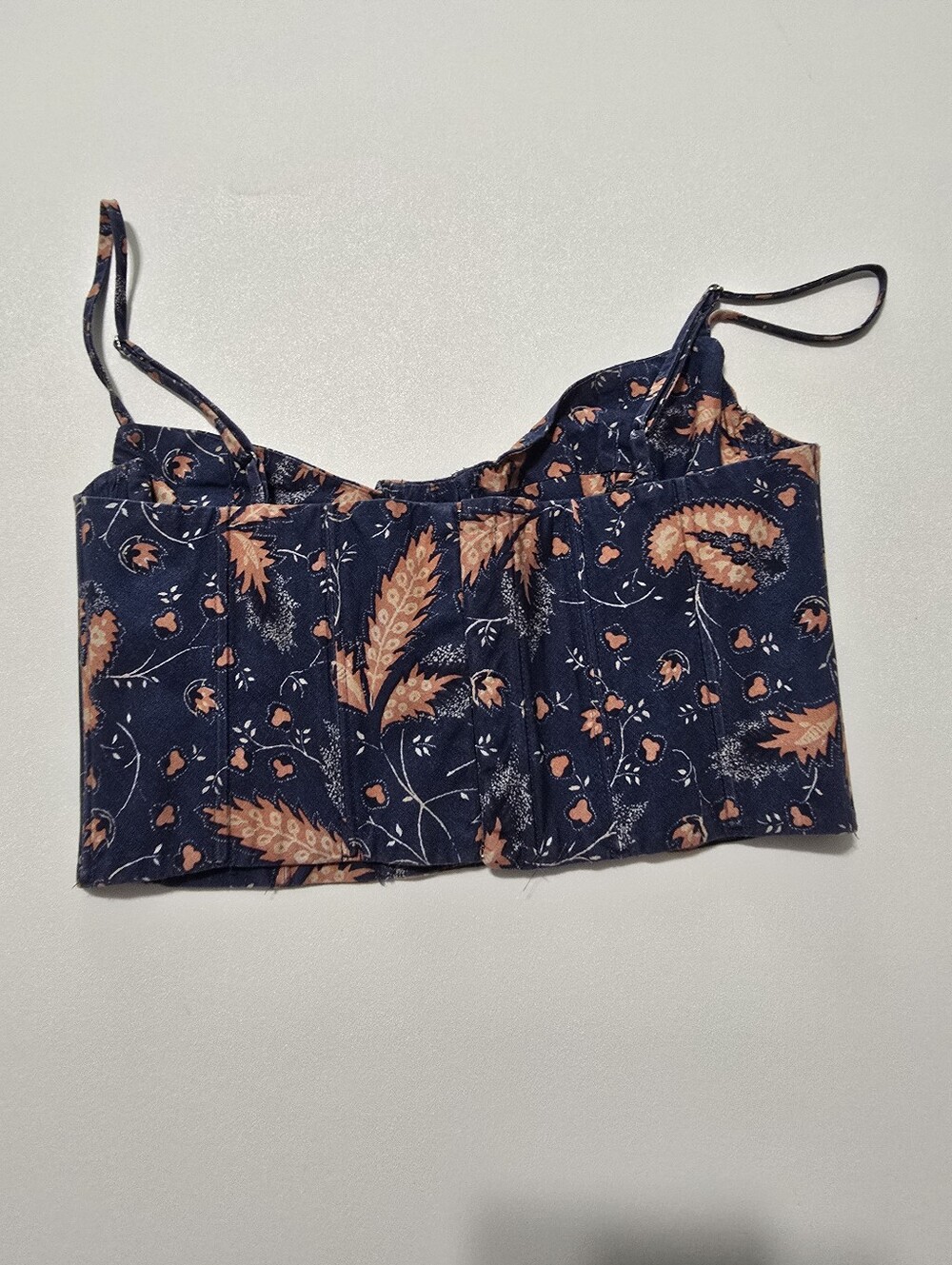Polo Ralph Lauren Printed Bustier Top Sweetheart Sleeveless Pull On Size 2 - Picture 10 of 11